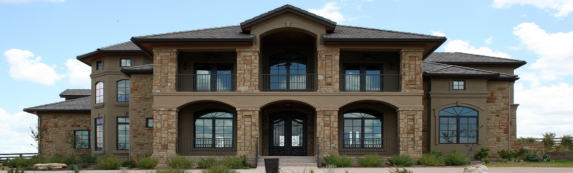Finished custom home by SDB+D on the same site, completed after land development and construction